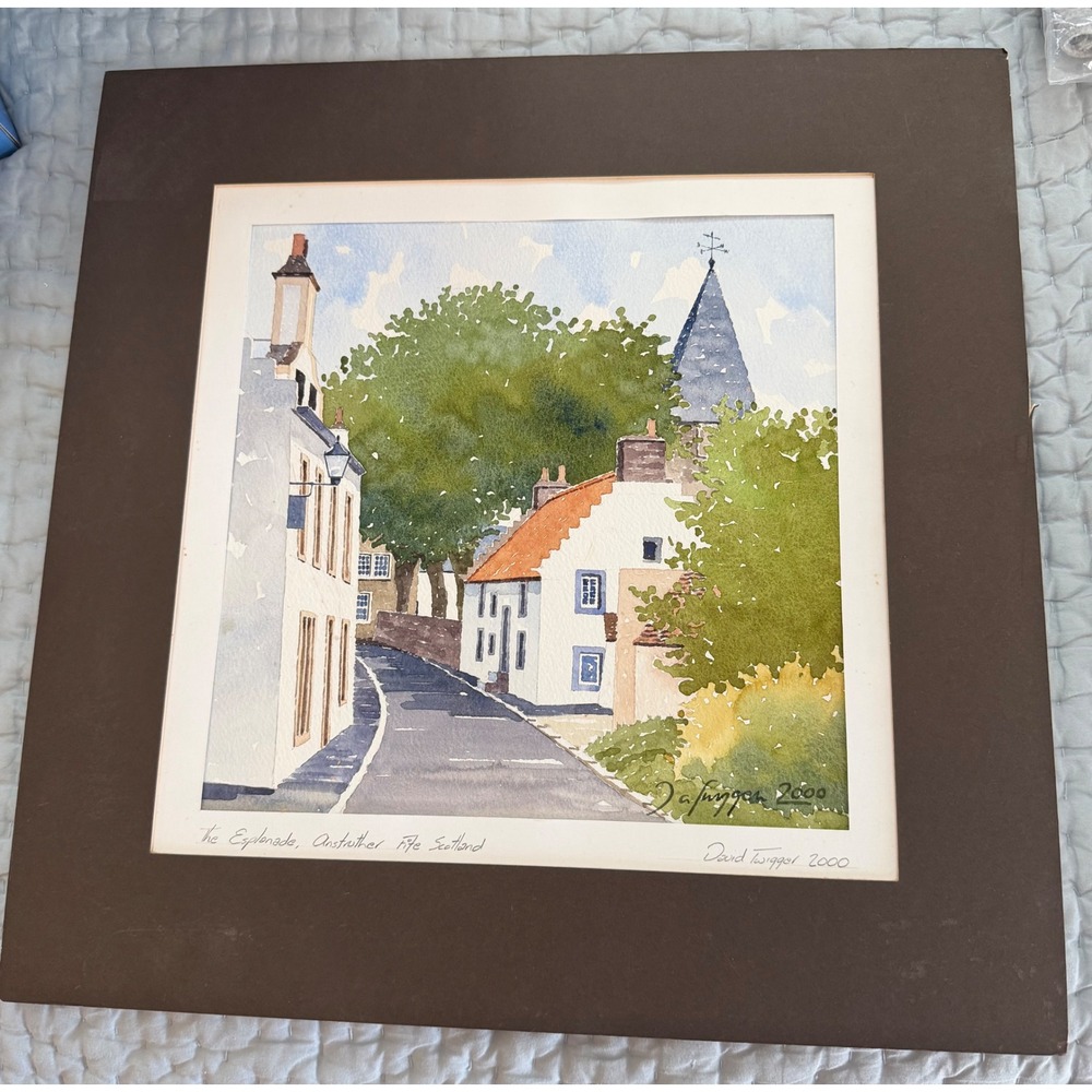 David Twigger 2000 Original Watercolor Anstruther Fife Scotland Signed 15